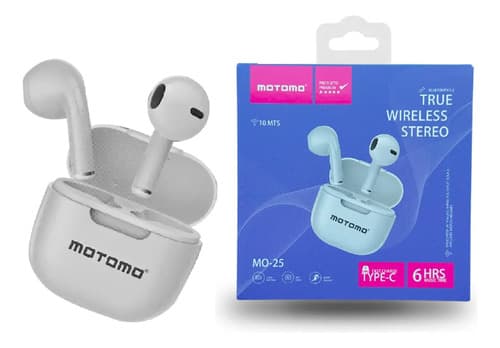Audífonos In Ear Bluetooth Motomo Mo-25 Blanco — foto 4