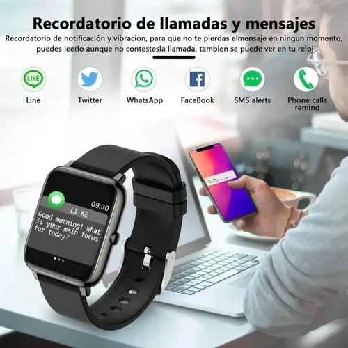 So-p22 Smartwatch Mujer Hombre Reloj Inteligente Y Impermeable Ipx7 Rosa — foto 4