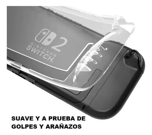 Carcasa Transparente Protectora Compatible Nintendo Switch 2 Blanco — foto 3