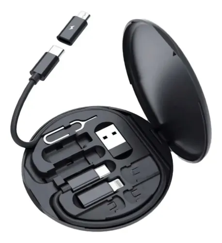 Kit Cable 6 En 1 Negro Motomo Hl-l19 60w Carga Rápida Multi — foto 2