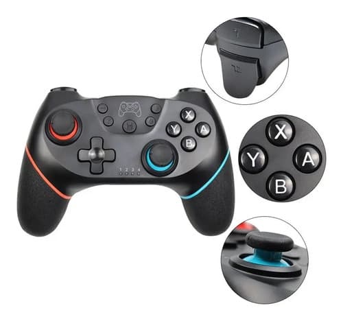 Control Gamepad Mando Compatible Nintendo Switch Inalámbrico Negro — foto 2