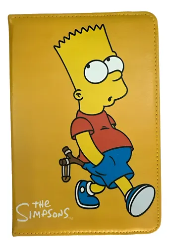 Funda Universal Tablet Simpsons Protector 9'' 10'' Pulgadas Amarillo Bart