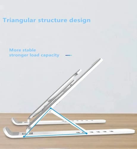 Soporte Portátil Plegable Para Pc Notebook Macbook Tablet Blanco — foto 6
