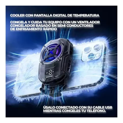 Enfriador Memo Dl16 Gamer Para Teléfono Con Cooler Rgb Tipo C Negro — foto 4