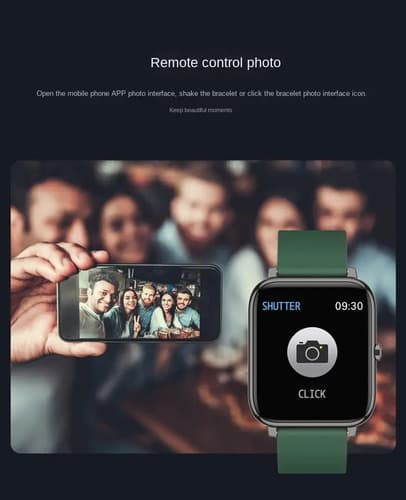 Smartwatch C&h P22 Deportivo Impermeable De 1.4  Con Correa Verde De Silicona Verde Oscuro — foto 2