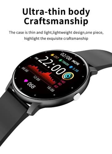 Zl02 Reloj Inteligente Smartwatch Deporte Act Cardiaca Negro Mesh — foto 6