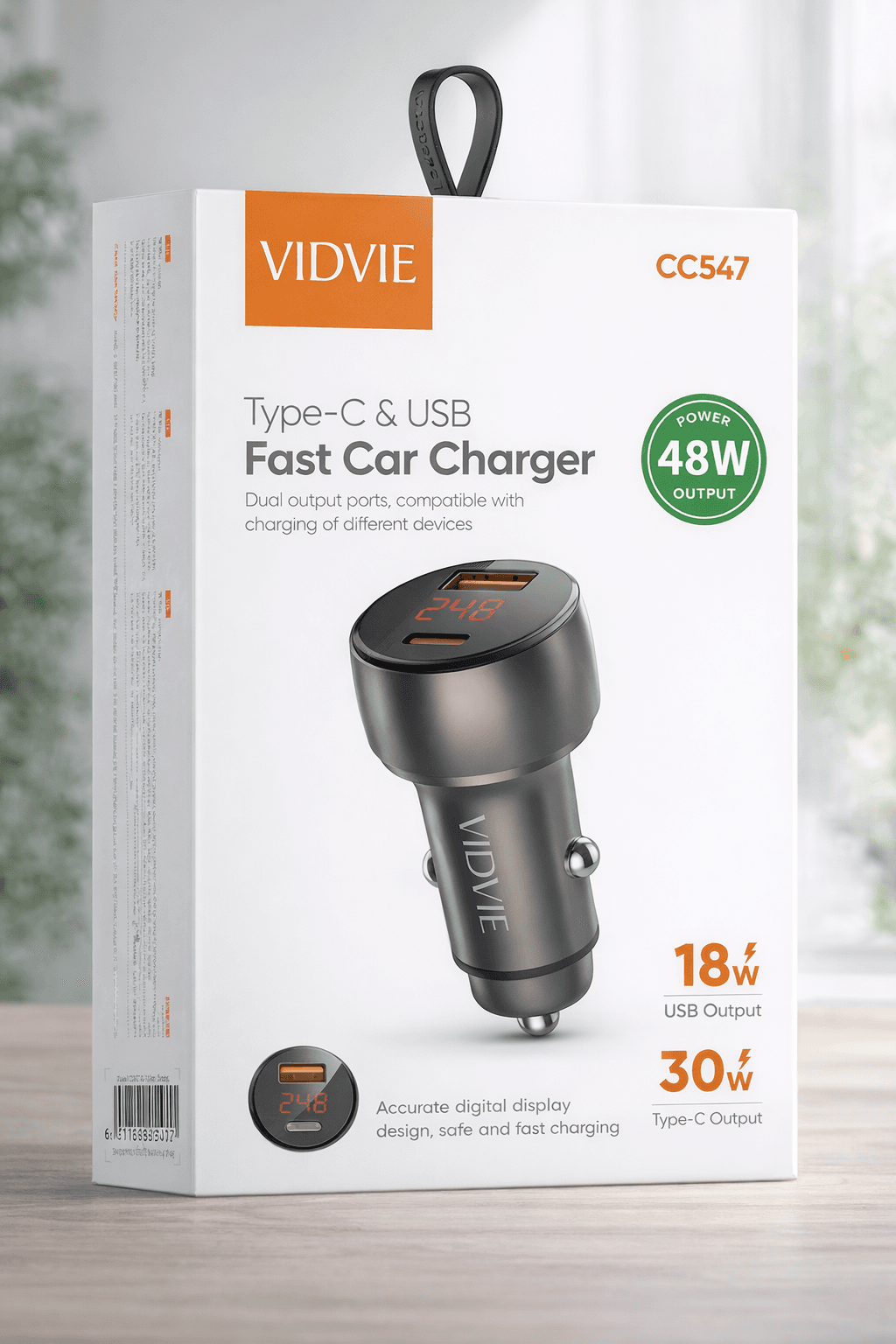 Adaptador Cargador Auto 48W USB TIPO C — foto 2