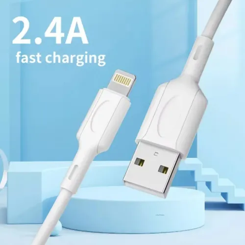 Cable De Carga Usb A Lightning Carga Rápida Max 2.4a 2 Metro Blanco — foto 3