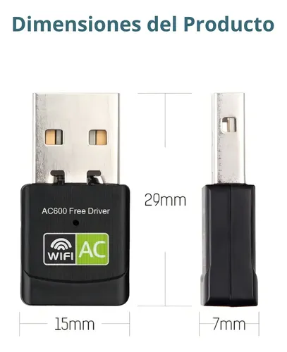 Adaptador Wifi Usb 600mbps Audeos Dual Band 2.4g/5g Para Pc Y Notebook Windows — foto 4
