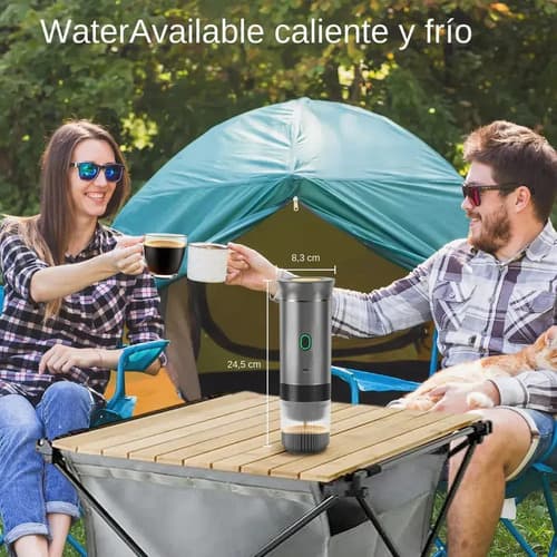 Máquina De Café Espresso Portátil, 3 En 1 Capsulas Molido Gris — foto 5