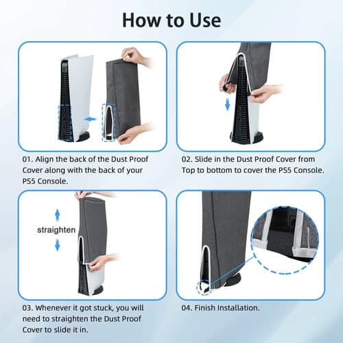 Funda Cobertor Consola Ps5 Vertical Y Horizontal — foto 6