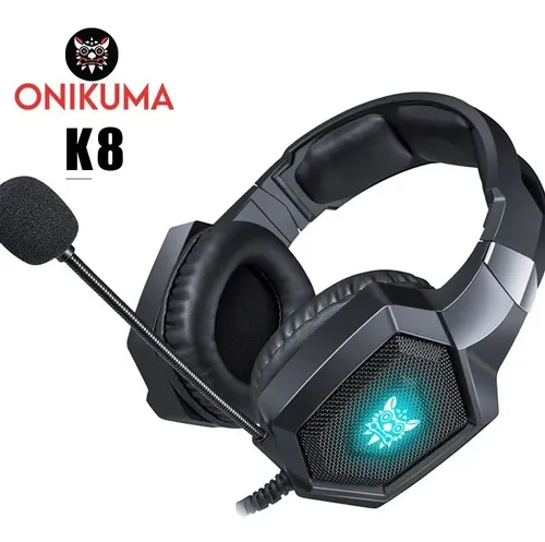 Auriculares Gamer Onikuma Gamer K8-v Negro Con Luz Led — foto 6