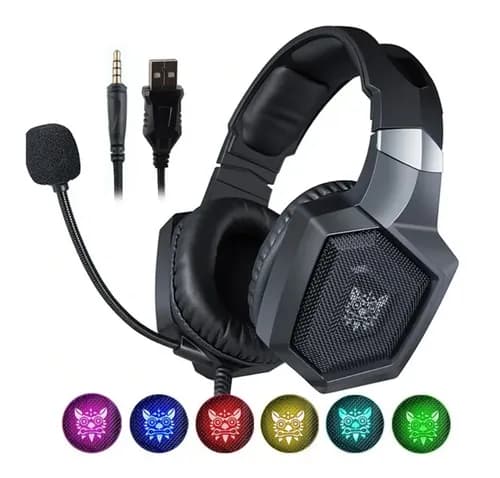 Auriculares Gamer Onikuma Gamer K8-v Negro Con Luz Led — foto 4
