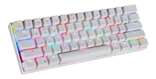 Teclado Motospeed Qwerty Outemu Red Inglés Us Color Blanco Con Luz Rgb — foto 2
