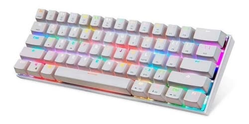 Teclado Motospeed Qwerty Outemu Red Inglés Us Color Blanco Con Luz Rgb — foto 3
