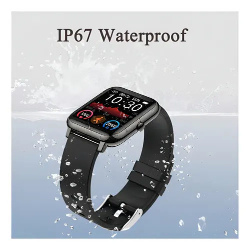 Smartwatch Mujer Hombre Reloj Inteligente Y Impermeable Ipx7 Negro