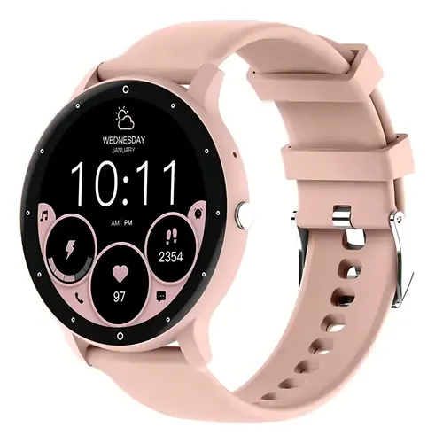 Reloj Inteligente Zwear Zl02 Pro Bt 5.2 Android Ios 1.3 Con Pantalla Rosa Rosa Pálido Negro