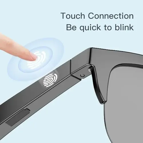 Gafas Lentes Sol Inalámbricas Smart Music Uv F06 Bluetooth Wayfarer Negro — foto 3