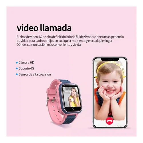 Reloj Smartwatch Lt21-pk Gps Niños C Internet 4g Rosa Rosa/gris Gris — foto 2