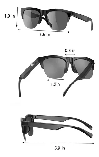 Gafas Lentes Sol Inalámbricas Smart Music Uv F06 Bluetooth Wayfarer Negro — foto 6