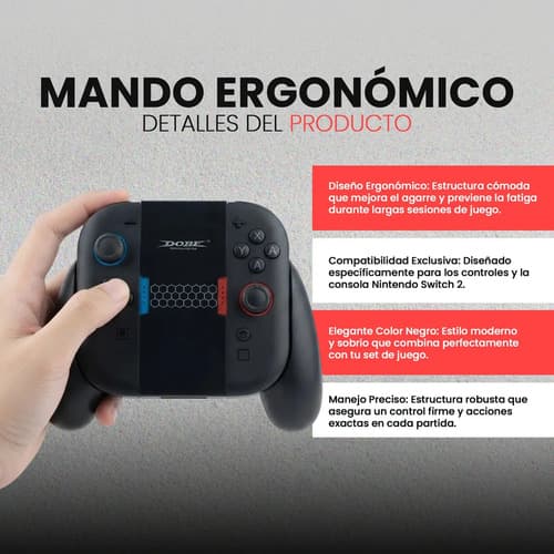 Control Grip Dobe Tns-3177b Negro Compatible Nintendo Switch 2 — foto 3