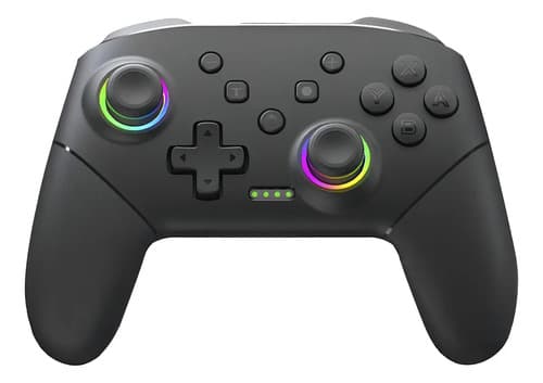 Control Inalámbrico Data Frog S80 Rgb Bluetooth Para Nintendo Switch Y Pc Negro — foto 2